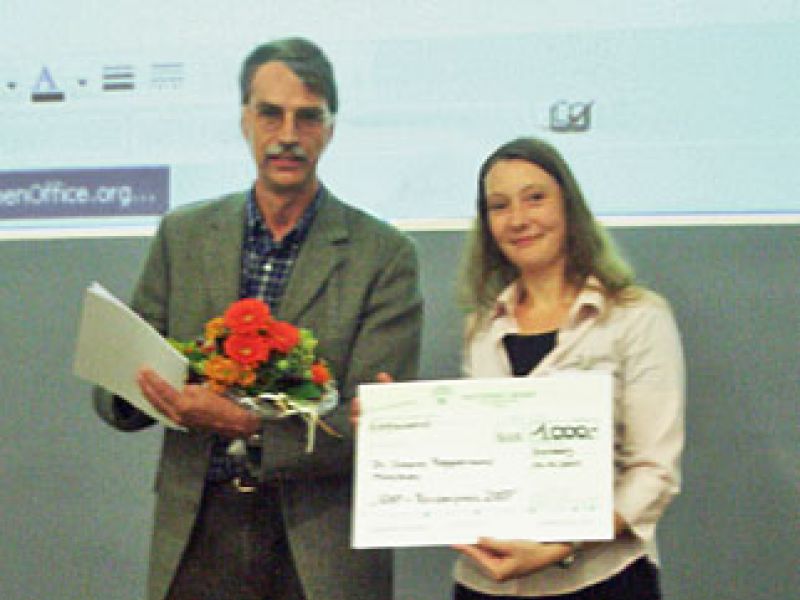 Bild mit der GNP-Förderpreisträgerin 2007